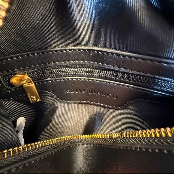 Melie Bianco Megan Minimalist Vegan Leather Tote Set NWT Black - Picture 8 of 16